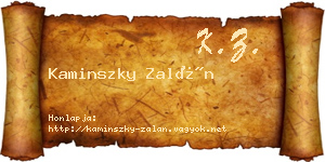 Kaminszky Zalán névjegykártya
