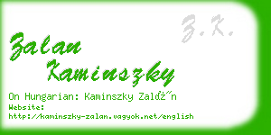 zalan kaminszky business card